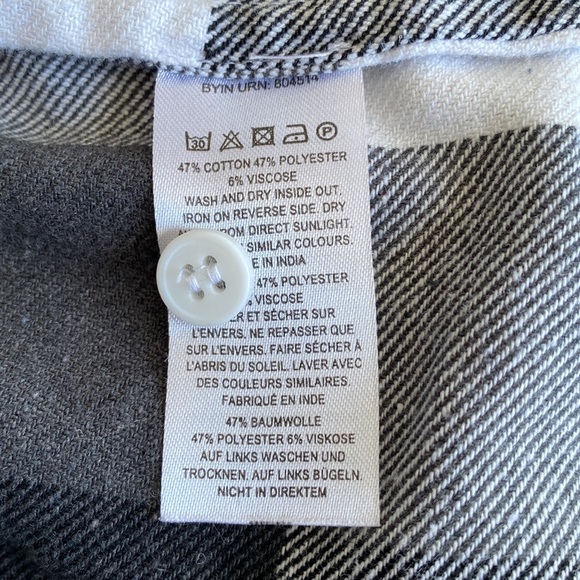 French Connection black and white gingham button up shirt - Picture 10 of 11